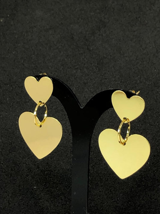 Golden Hearts Earrings